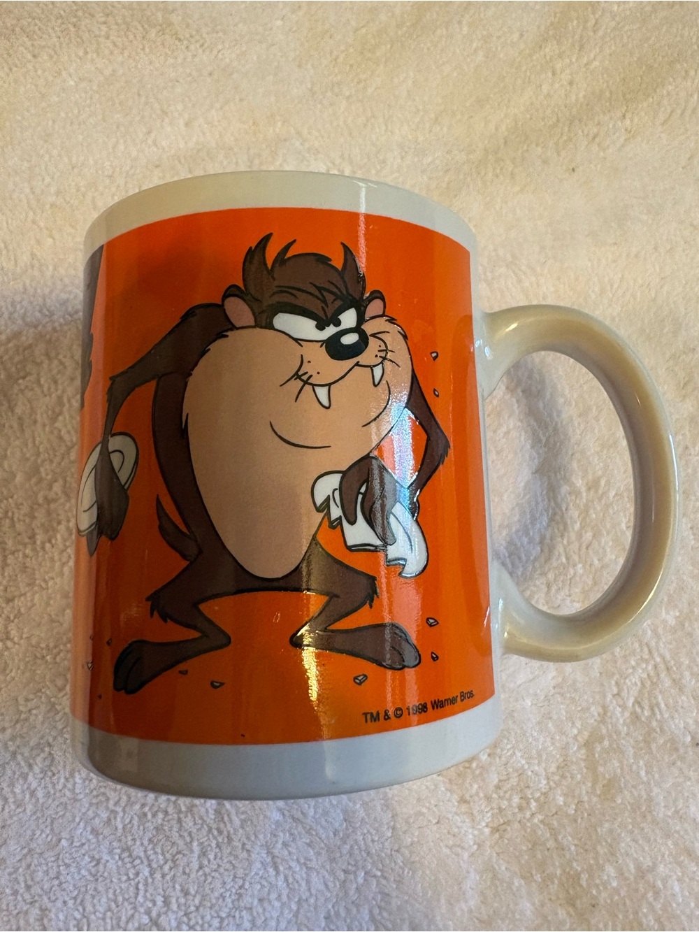 Vintage Taz Mug Tasmanian Devil Coffee Cup 1998 Looney Tunes Warner Bros Gibson